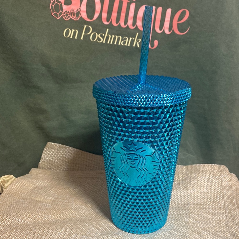 NWT Starbucks Blue Chrome Tumbler - LIMITED